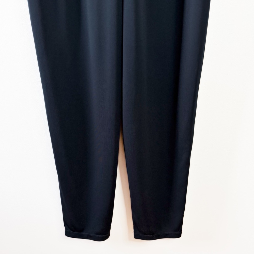 Lauren Ralph Lauren Navy Tie-Front Jersey Sleeveless Jumpsuit Brown Trim XL - Picture 7 of 11